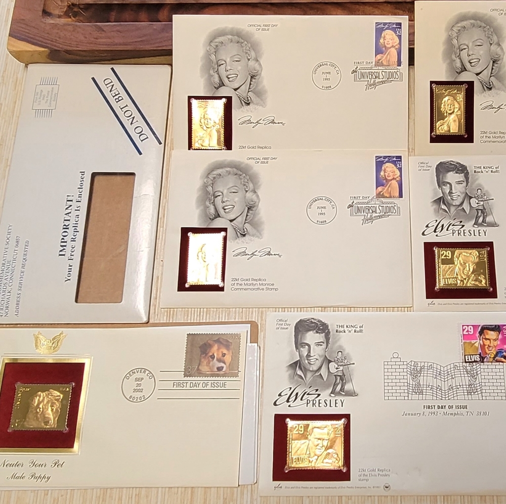 22kt gold stamp collection. you get all of them!